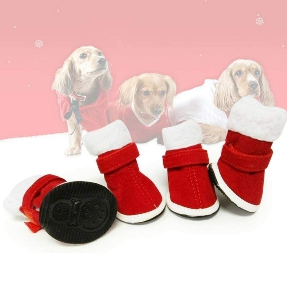 POPETPOP 4 Pack Pet Winter Boots size 4